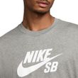 Camiseta Masculina Nike SB Logo Cinza Mescla-CV7539-066- -3-